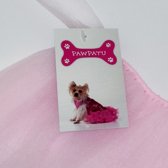 NEW PawPatu Tie-on Dog / Cat Tutu Made in the USA - Pink - S Small Waist 8 - 11" - Picture 1 of 6